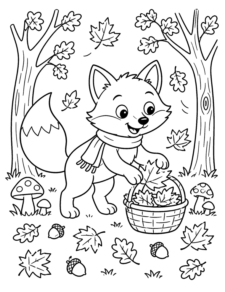 Cozy Fall Adventures Coloring Book preview 2