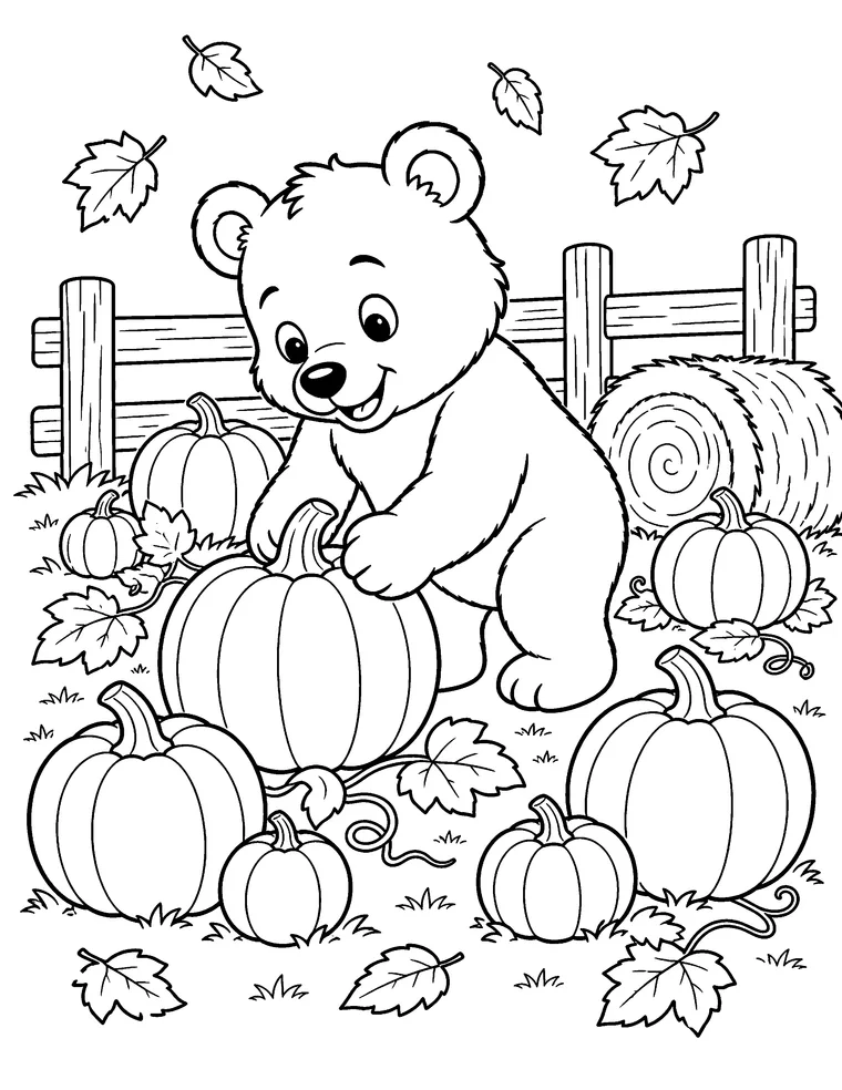 Cozy Fall Adventures Coloring Book preview 4
