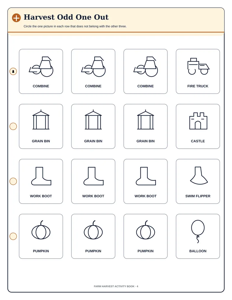 Farm Harvest Activity Book preview 5