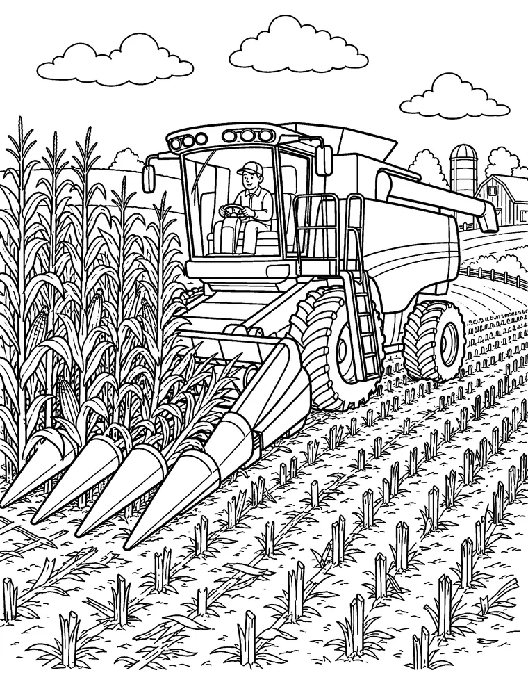 Harvest Fields Coloring Book preview 3