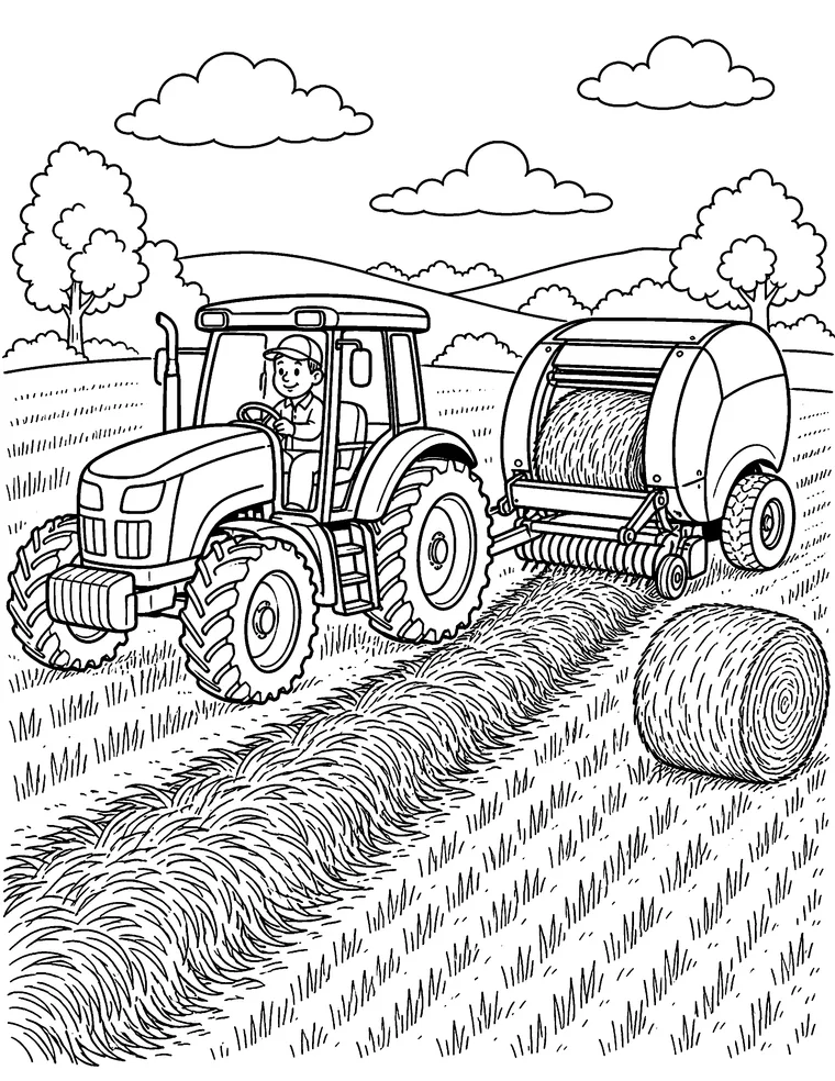 Harvest Fields Coloring Book preview 4