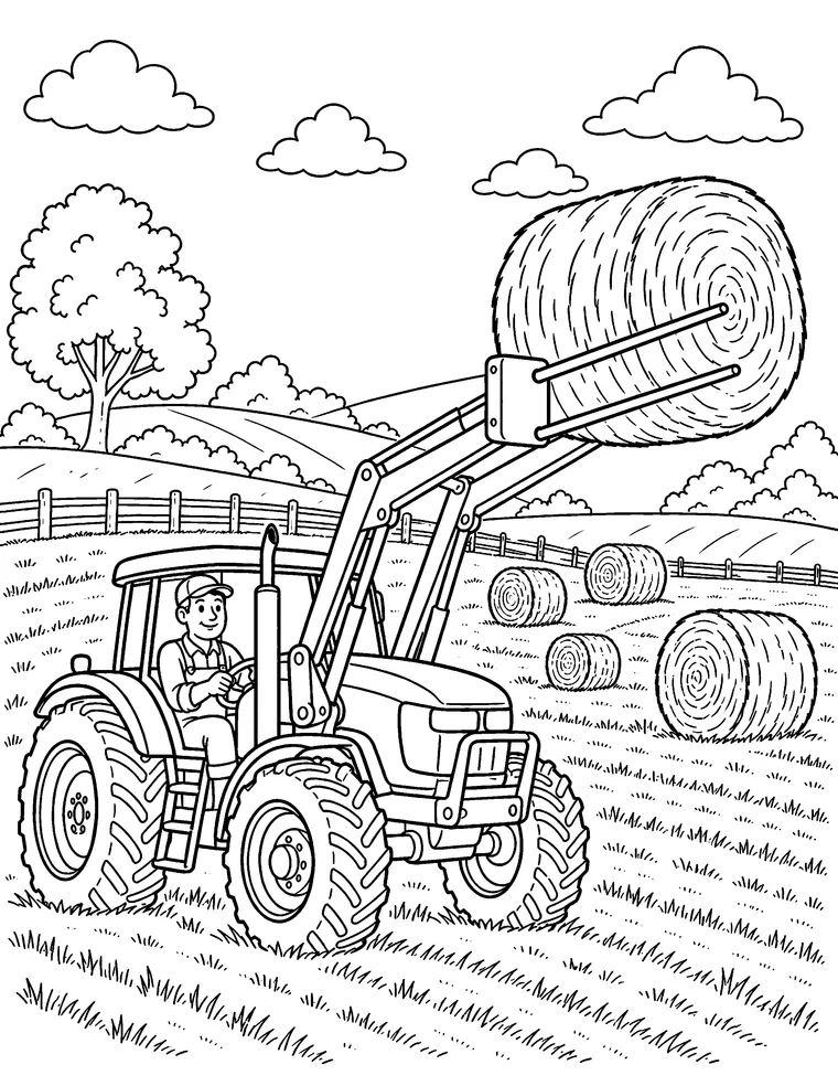 Harvest Fields Coloring Book preview 5