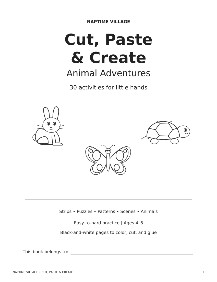 Cut, Paste & Create: Animal Adventures