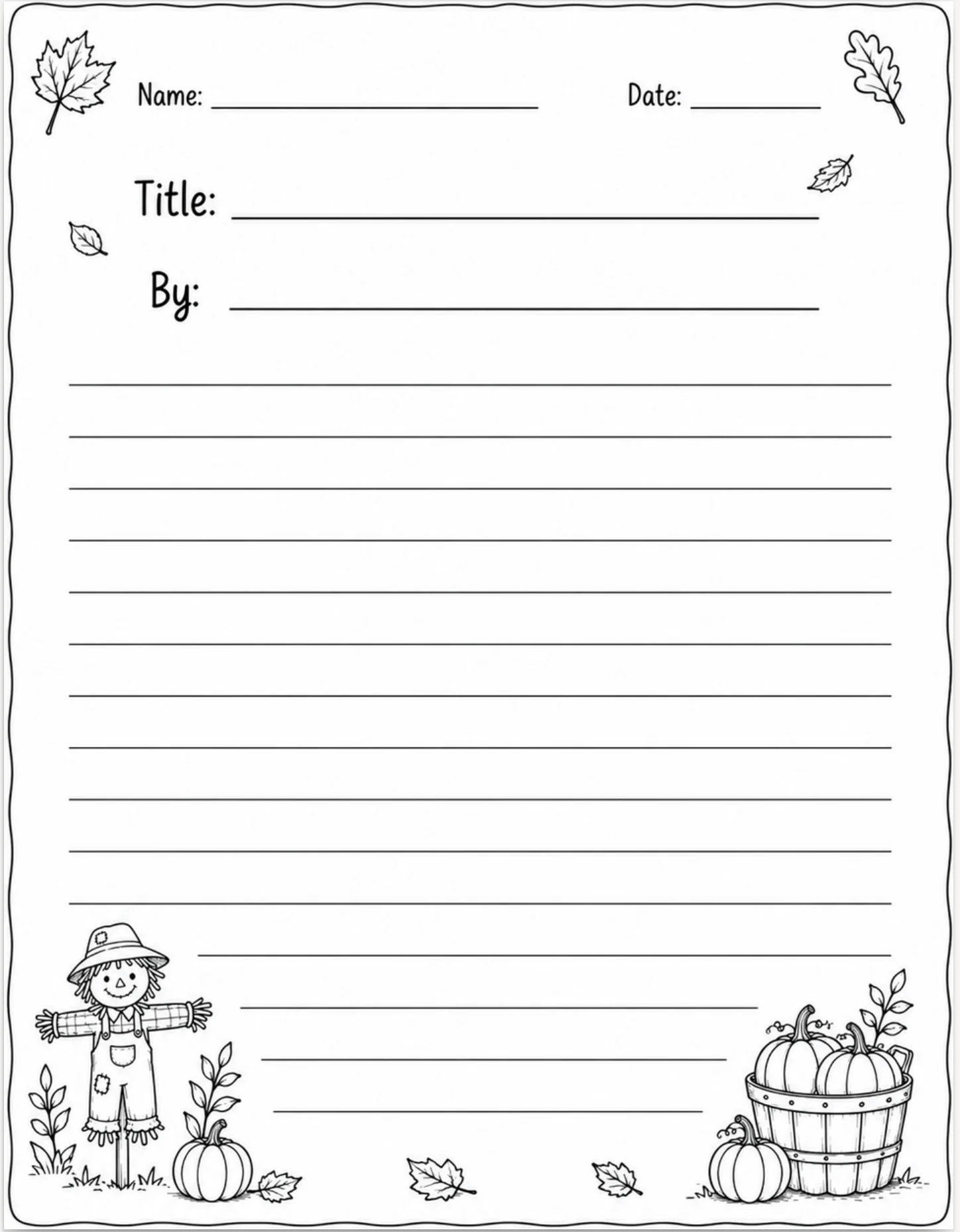 Beginner Writer Fall Writing Project preview 3
