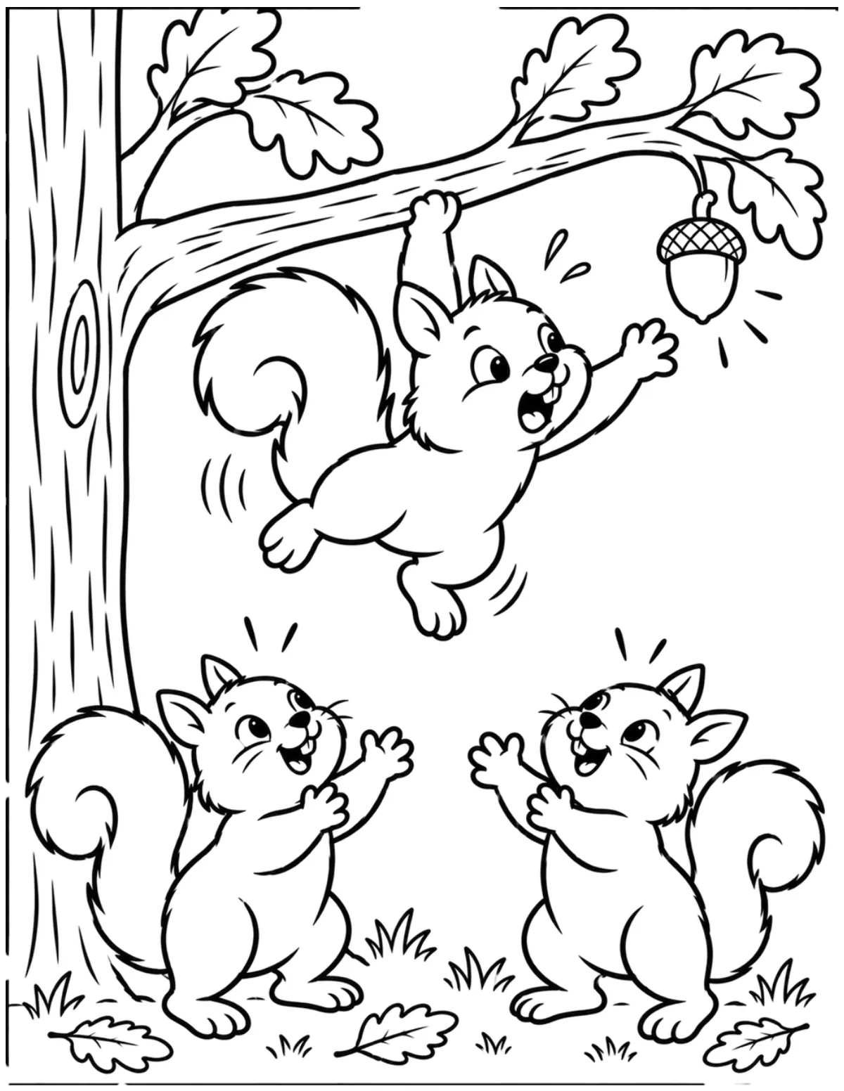 Free Squirrel Coloring Page (PDF)