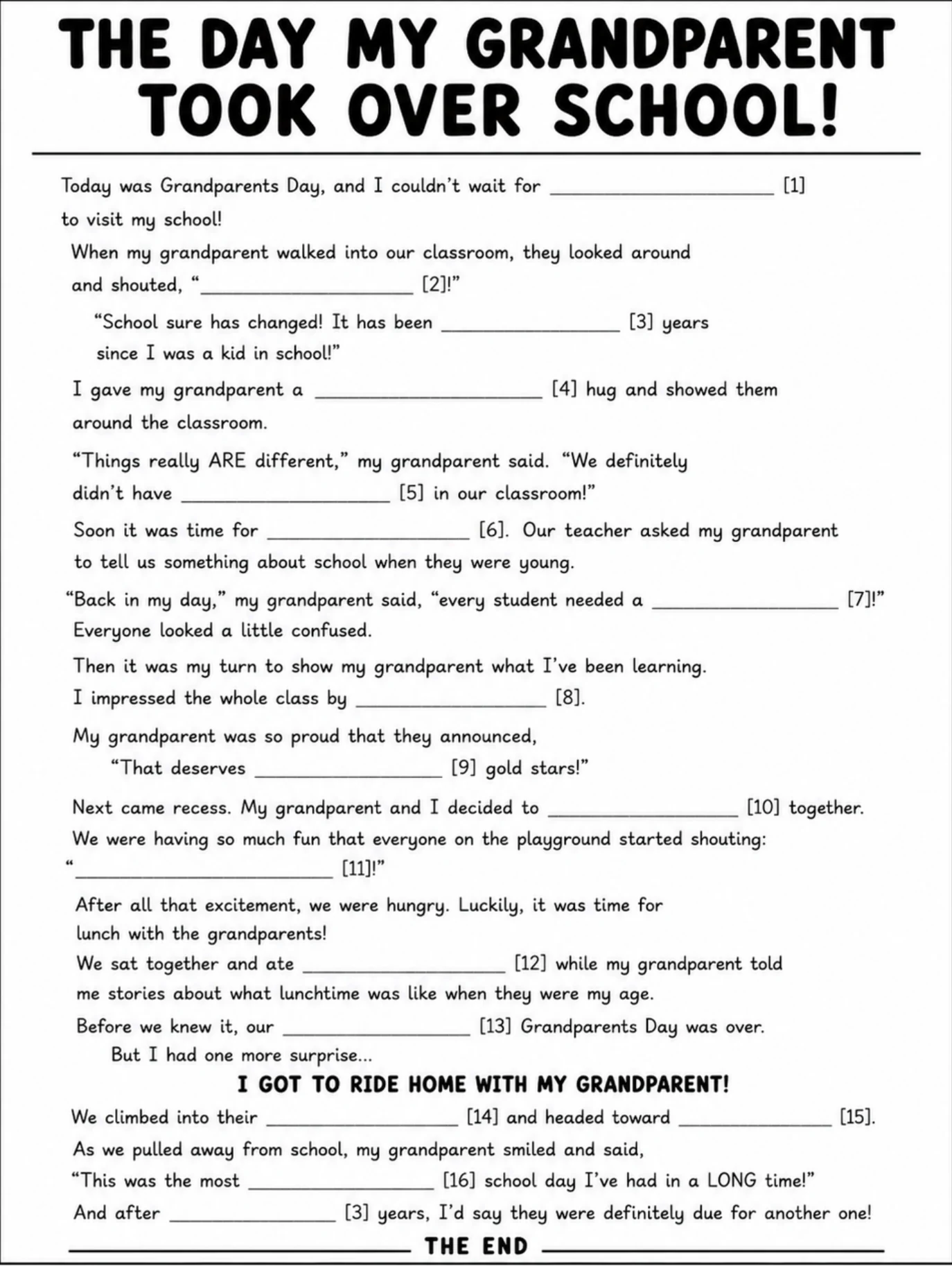 Grandparents Day Mad Lib preview 2