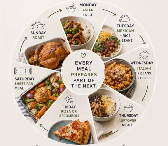 Weekly meal plan rhythm photo